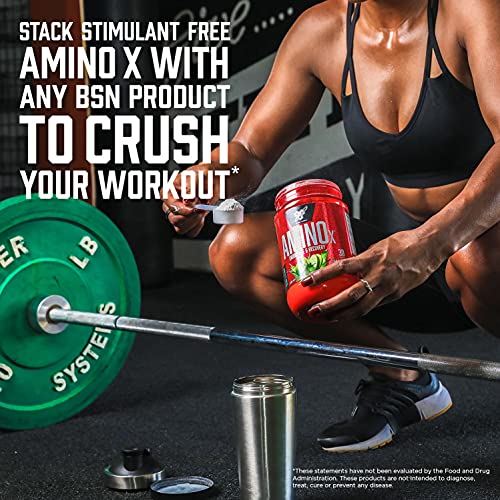 BSN Amino X BCAAs Recovery Powder, Caffeine Free, Fruit Punch, 30 Servings 15.34 Ounce (30 Servings, Pack of 1)
