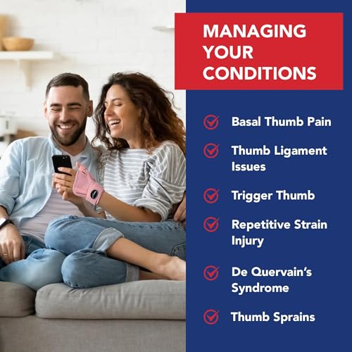 Doctor Developed Ergonomical Thumb Brace 2 pack Support Right Hand or Left Hand for Arthritis Pain and Support, Thumb Spica Splint for Trigger Thumb, Thumb Stabilizer for Tendonitis, Sprain (Pink) Pink, 2 Pack
