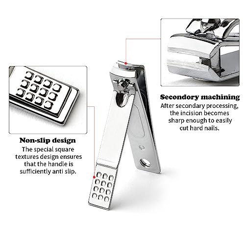 Nail Clippers Manicure Kit for Men Pedicure Tools Personal Care Metal Fingernail Cutter Manicure Set Professional Grooming Kit 8 in 1 Nail Tools Silver