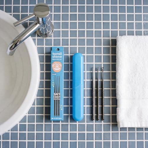 Tonsil Tech Tonsil Stone Remover Tool - Tonsil Stones Removal Kit - Made in USA Small, Medium, & Large Black