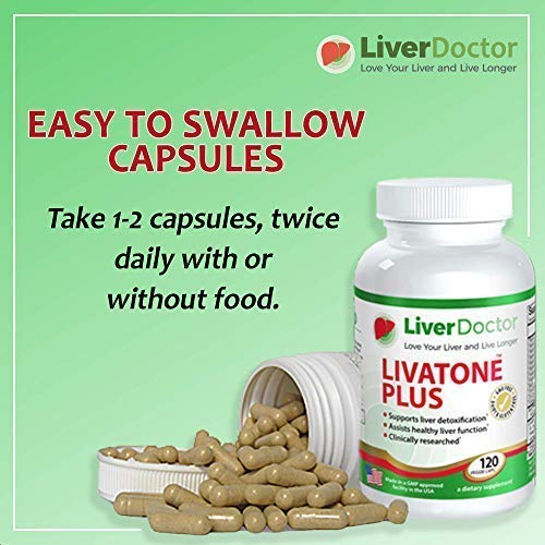 Plus Liver Detox Capsules Liver Cleanse and Detox Pills with Milk Thistle and Antioxidants (240 Count) 240 Count (Pack of 1)