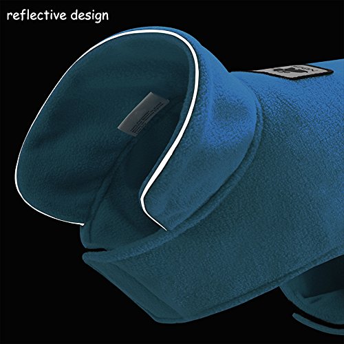 Creation Core Windproof Plush with Sport Vest Dog Clothes Night Reflective Jacket Pet Keep Warm Jacket No Pull No Choke Design Eco-Friendly for Small and Large Big Dog (M, Blue) Medium - BeesActive Australia