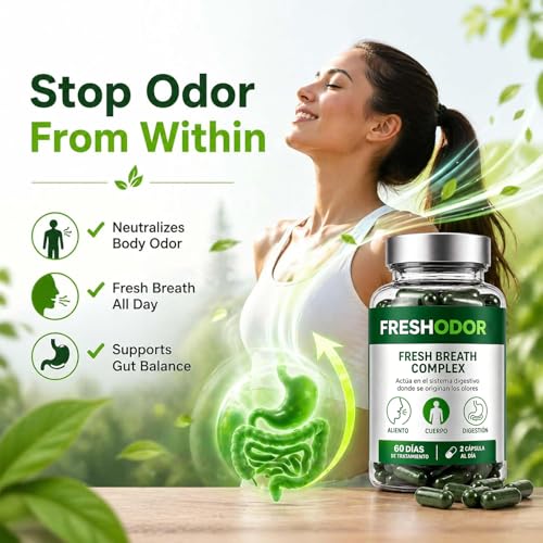 Chlorophyll Capsules, Freshodor Para Mal Aliento with Chlorophyll Mint Parsley, Breath Freshener Herbal Solution, Eliminate Body & Breath from Within(1) 1