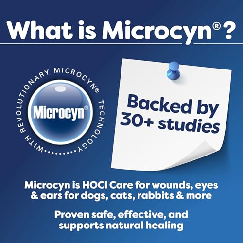 MicrocynAH Wound & Skin Care Spray for Cats, Dogs, Horses & Pets, 3oz Wound & Skin Care Liquid