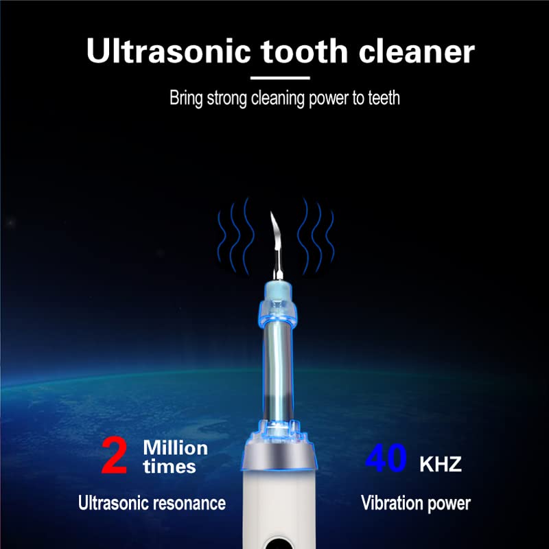 Professional Plaque Remover for Teeth, Teeth Cleaner Tool with Intelligent and Secure Sensor Technology, 4 Replaceable Heads 5 Modes, OLED Light & Oral Mirror, Rechargeable Teeth Cleaning Kit For Home - BeesActive Australia