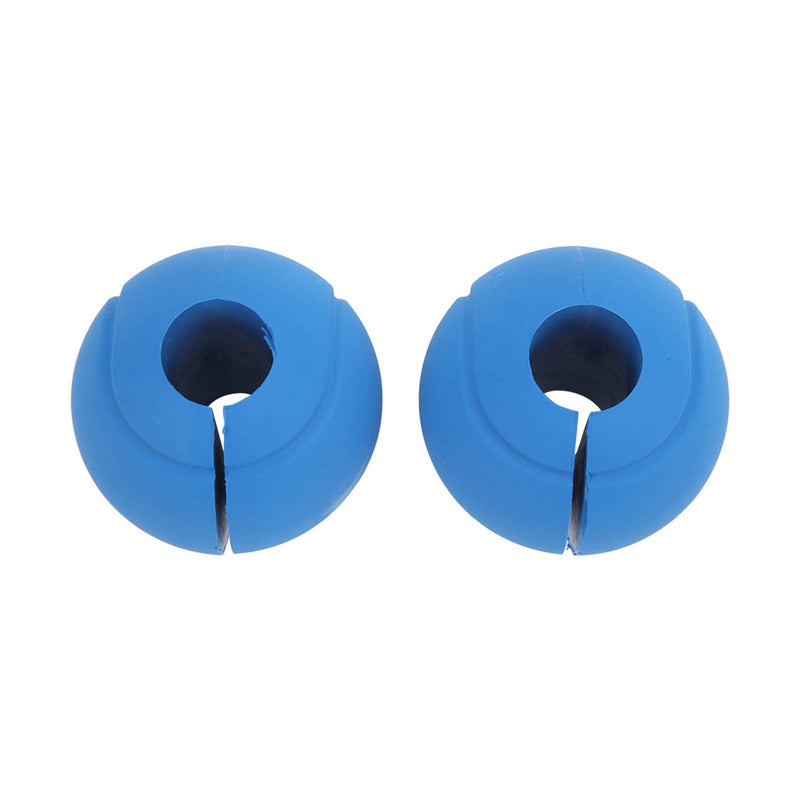 Dilwe Barbell Grips, 1 Pair of Barbell Dumbbell Curved Grip Round Spherical Silicone Non Slip Thickened Grip for Massive Arm and Muscle Building (Blue)
