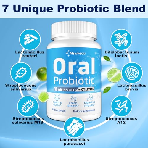 Oral Probiotics for Bad Breath Treatment for Adults, Oral Health, 2 Pack 60 Count (Pack of 2)
