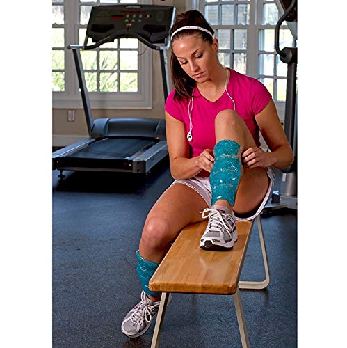 TheraPearl-14074 Color Changing Shin Wraps, Reusable Hot Cold Therapy with Gel Beads, Two Packs for Shin Splints, Best Ice Pack for Runners, Flexible Hot and Cold Compress for Pain Relief & Swelling