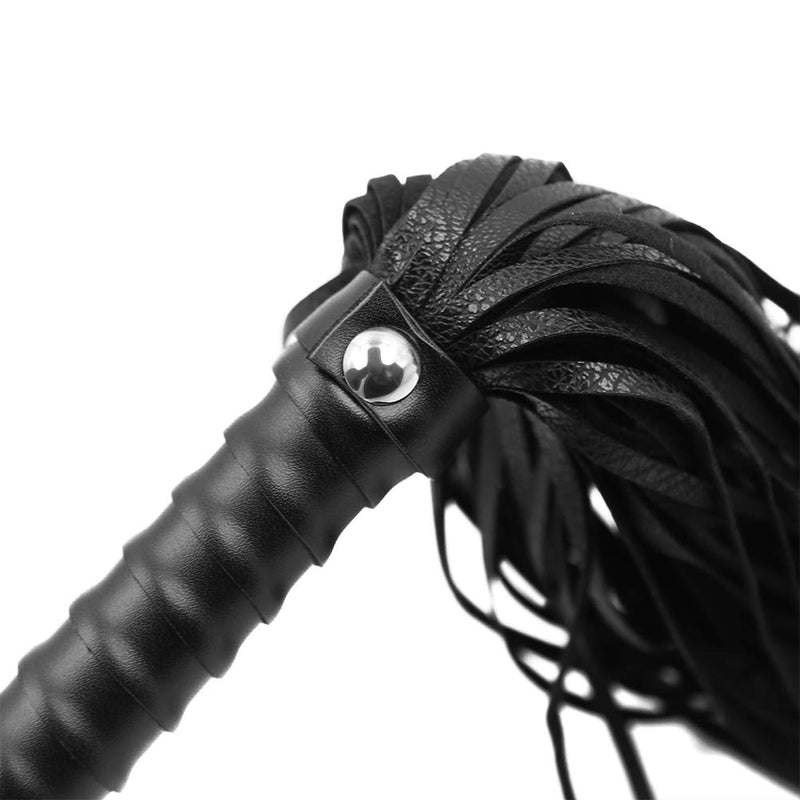 SM Leather Short Nail Black Belted Sexy Fun Whip Flirting Fantasy Sex Toys Fetish Hand Paddle Kinky Restraint Bondage Sex Role Play - BeesActive Australia