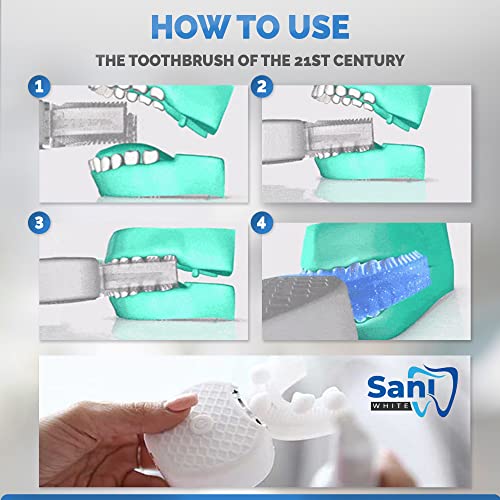 Sani White 360 Brite U Shaped Toothbrush High-Frequency Sonic Cleaner