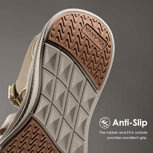 Vilanva Women's Comfortable Orthopedic Platform Walking Sandals with Arch Support Adjustable Buckle Cushioned Midsole for Plantar Fasciitis Relief Casual Sport Summer Outfits 9 Khaki