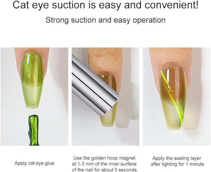 Ladruph Nail Tools Nail Magnets Cat Eye Stick Magnet Cylinder Shape Magnetic Slice Magnetic Stick Portable Suction 3D Tips Magnetic Stick UV Gel Polish Gradient Rod Manicure Nail Art Tool -  Australia