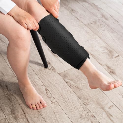 Hoolerry 2 Pcs Lymphedema Compression Wraps Calf 2XL Black