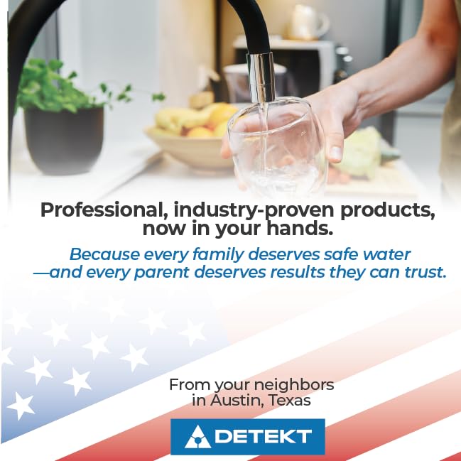 Drinking Water Test Kit, Detekt (USA) DIY for Lead, Bacteria, Mold & pH 1 Water Sample