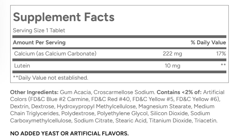 21st Century Lutein 10mg Tablets, Eye Health Support, 60 Count | Lutein 10 mg, A High-Potency Eye-Health Phytonutrient, Vision & Antioxidant Support, For Adults, Gluten Free 60 Count (Pack of 1)