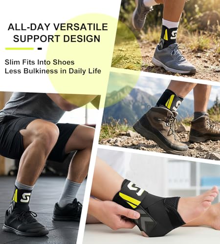 Ankle Brace for Men Women, Sports Sprain Support, Large, 1 Plate L(Ankle:13"-14") Support Plate of 1