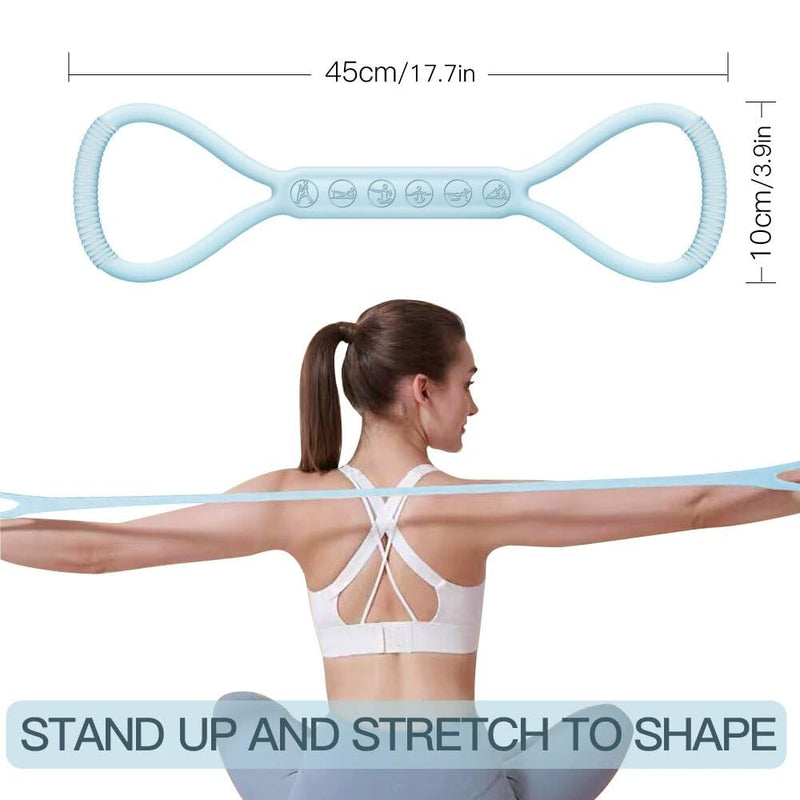 2025 Upgraded Figure 8 Resistance Band for Physical Therapy, Shoulder Back Arm Exercise Bands, 3 Resistance Levels for 15 25 35lb for Kids Adult Elderly 15LB+25LB+35LB