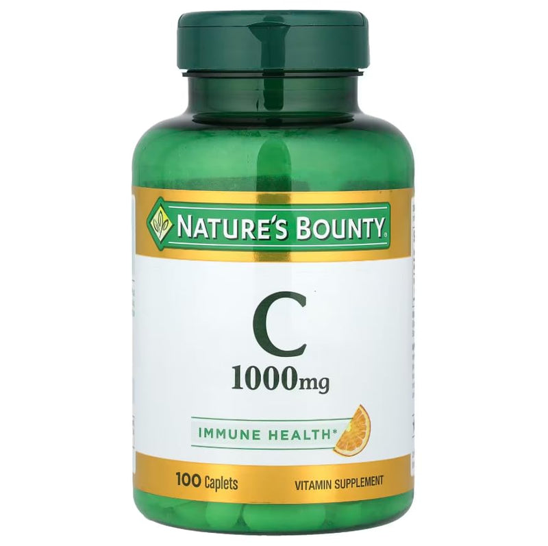 Nature's Bounty Vitamin C, 1000mg, 100 Caplets (Pack of 3)