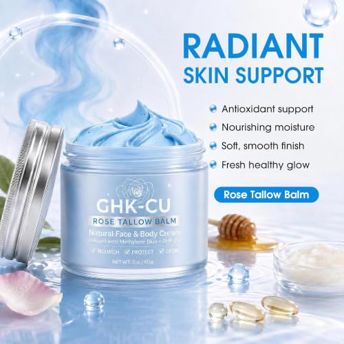 GHK-Cu Copper Peptide Face Cream with Methylene Blue, 2 Pack