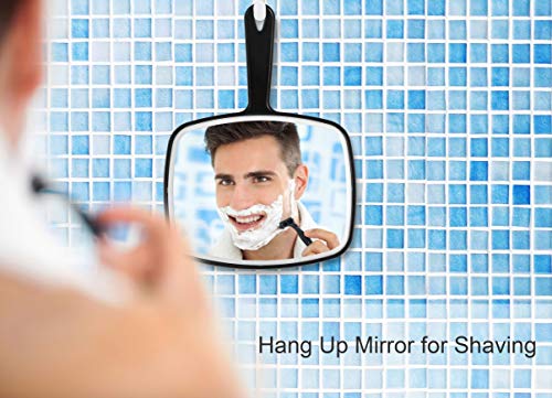 OMIRO Hand Mirror, Handheld Mirror with Handle, 9.2" L x 6.6" W,Pack of 3 9.6"L x 6.3"W - Pack of 3