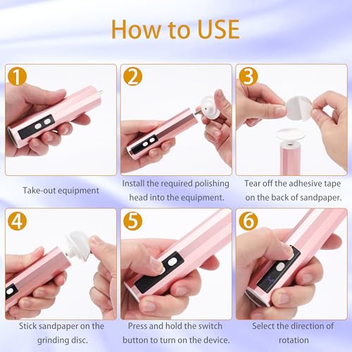 Electric Callus Remover - 9 speeds, Foot Sander with Replacement Sandpaper Discs, Rechargeable Unisex Pedicure and Manicure Tool for Dead, Dry, chapped Skin and calluses