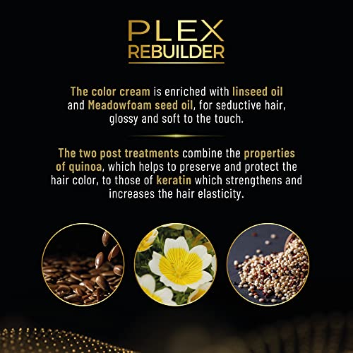 Il Salone Milano Plex Rebuilder Permanent Hair Color Cream - 3.0 Dark Brown Professional Hair Dye Kit for a Natural Gloss & Glaze - Paraffin, Paraben, and Alcohol Free (Pack of 2) 2 Count (5.01 Fl Oz)