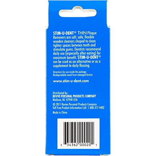 Natural Dentist Stim-U-Dent Dental Picks (Thin), 160 Count Each (Pack of 6) Thin Mint 160 Count (Pack of 6)