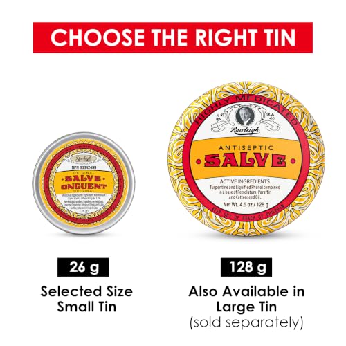 Rawleigh Antiseptic (Original) Salve Small Tin 0.96 oz / 27g - (Pack of 1) 0.96 Ounce (Pack of 1)