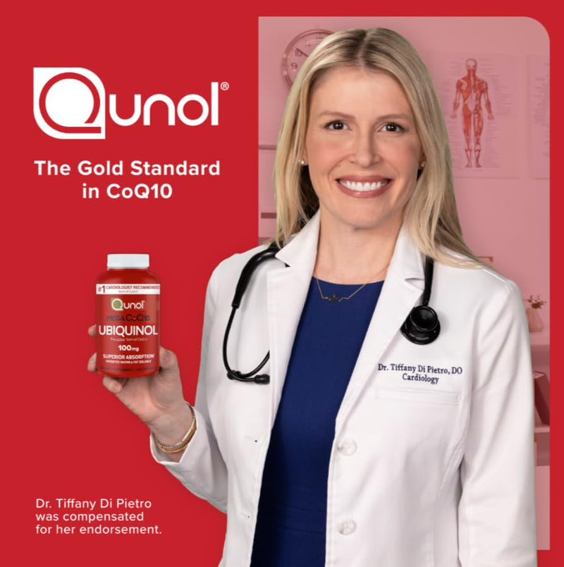 Qunol Mega Ubiquinol CoQ10 100mg, Superior Absorption, 240 Softgels | #1 Cardiologist Recommended Supplement for Heart Health, Coenzyme Q10 Supplement to support Vascular Health & Cellular Energy 120 Count (Pack of 2)