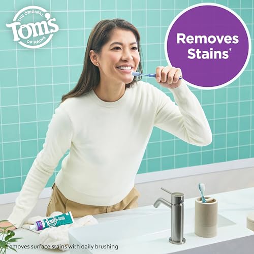 Tom's of Maine Whole Care Natural Anticavity Fluoride Toothpaste 3 Pk, 4 oz Peppermint 4 Ounce (Pack of 3)