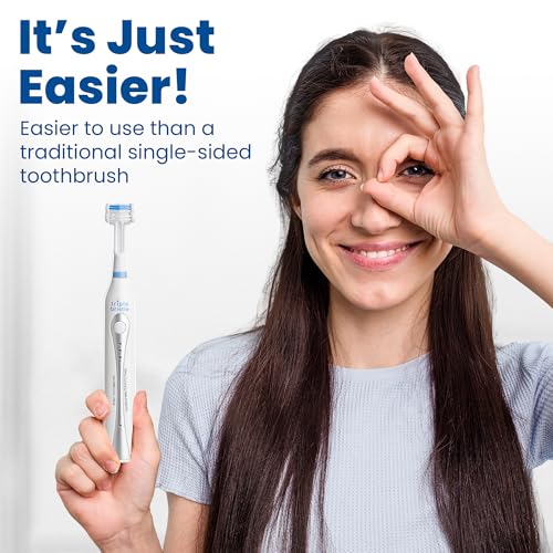 Triple Bristle Original Sonic Toothbrush | Rechargeable 31,000 VPM Tooth Brush | Patented 3 Head Design | Angled Bristles Clean Each Tooth | Dentist Created & Approved Original Triple Bristle Original