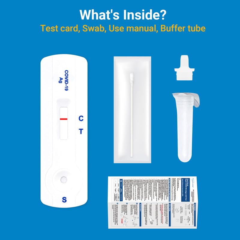 Healgen Rapid Check COVID-19 Antigen Home Test, Results in 15 Minutes, FDA Authorized OTC, 5-Pack Self Test