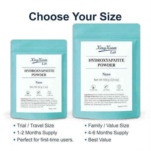 Nano Hydroxyapatite Powder – Ultra-Fine Tooth Powder for Deep Enamel Support & Sensitivity – Fluoride-Free DIY Ingredient (100g) Nano 100g