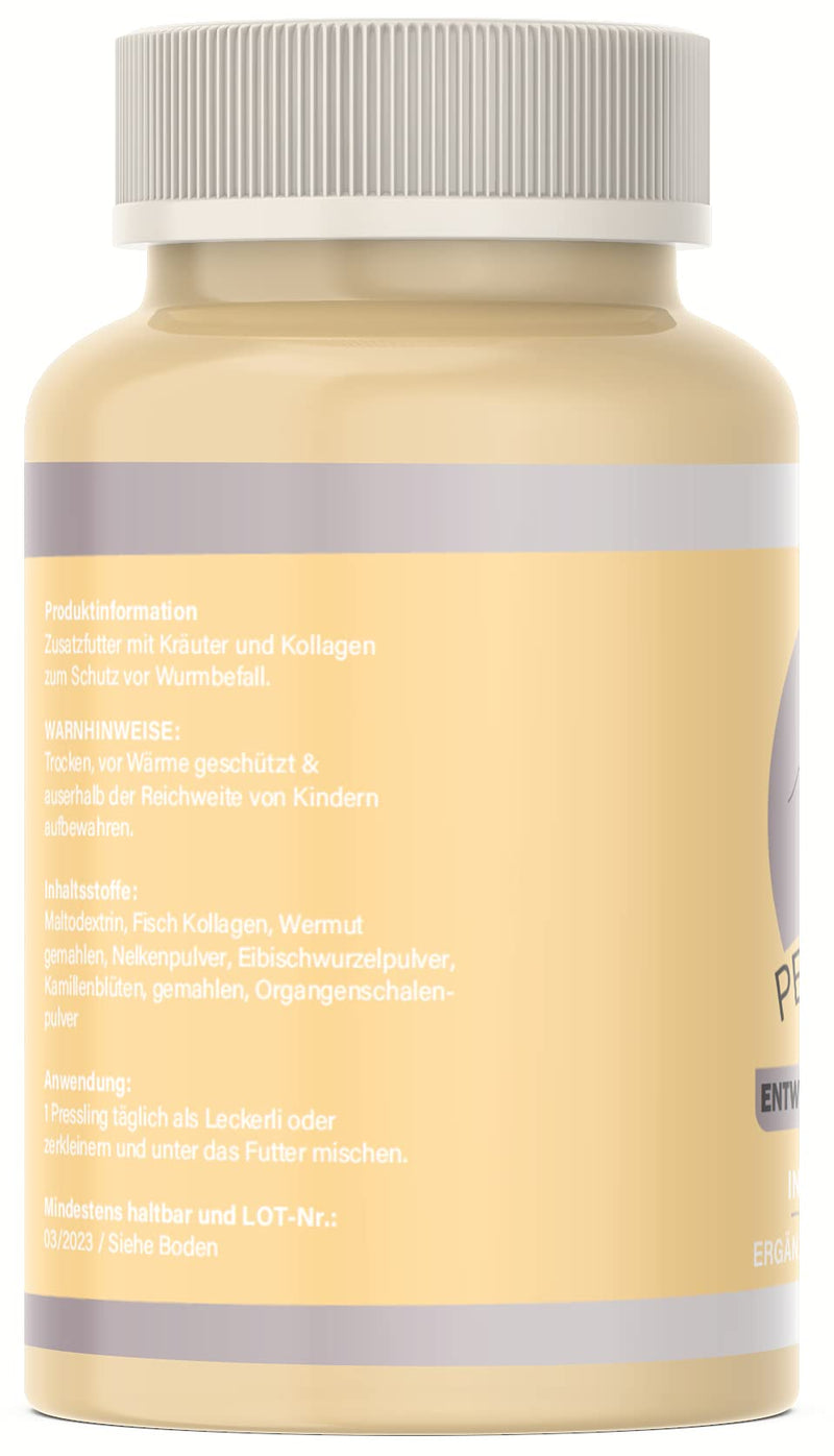 Pet Delight Worm Supplement Treats - the herbal treat & remedy for dogs and cats as a natural diet after worming - Dog - Cat - Birds - Animal & Dog Dewormer - 15g - BeesActive Australia