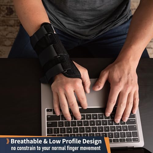Comforband Deluxe 3-Strap Wrist Brace – Adjustable Support for Carpal Tunnel, Fractures, Tendonitis, and Post-Op Recovery – Lightweight, Breathable Design for Day and Night Use (S/M, Right Hand) S/M