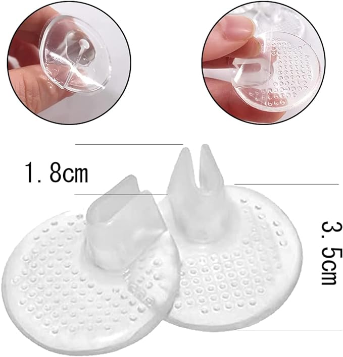 Morices Thong Cover, Toe Insole, Sandals, Set of 3, 6 Pieces, Strap Protection, Shoe Gap, Shock Absorption, Transparent, Footwear, Clogs - BeesActive Australia