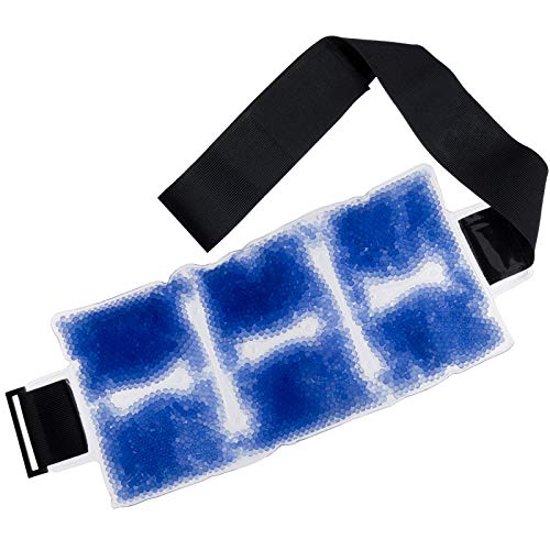 TheraPearl Reusable Hot Cold Pack for Back, Reusable Back Wrap with Strap & Gel Beads, Best Ice Bag for Lower Back Pain Relief, Non Toxic Flexible Hot & Cold Compress for Swelling, Sports Injuries