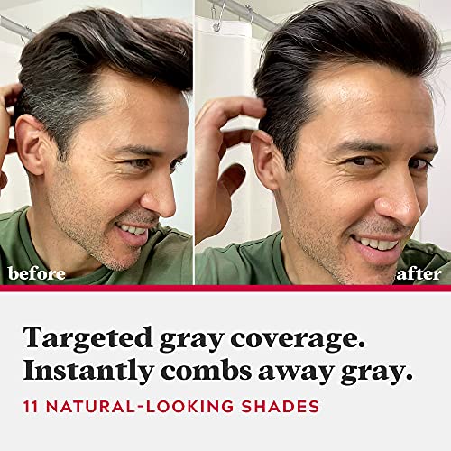 Just For Men Touch of Gray, Mens Hair Color Kit with Comb Applicator for Easy Application Real Black A-55 1 Count (Pack of 3) Hair Dye