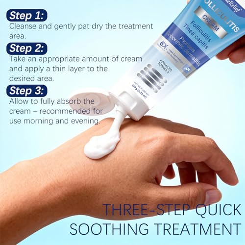 Folliculitis Cream | Soothes & Helps Clear Bumps on Scalp, Face, Body & Butt | for Ingrown Hairs, Razor Bumps & Acne | 120g (01)