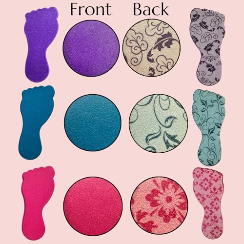 3pc ALAZCO Foot File Callus Remover for Feet Heel Scraper Pumice Stone Diabetic Feet Scrubber Dead Skin Remover Salon SPA DIY & Professional Pedicure Tools Washable TSA & Travel Friendly
