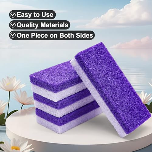 Foot Pumice Stone 4 Pack Pedicure Stone for Feet (Purple) Purple 1 Count (Pack of 4)
