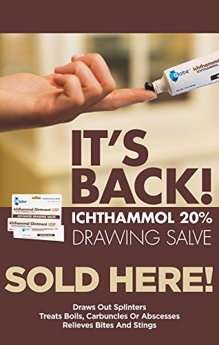Globe Ichthammol Ointment 20% (Drawing Salve) 1 oz - Soothing Skin