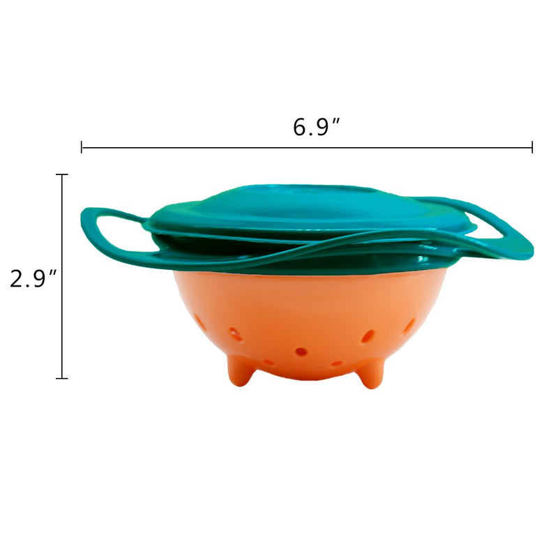 ZTL Gyro Bowl 360 Dgree Rotation Spill Resistant Gyroscopic Bowl with Lid Green - BeesActive Australia