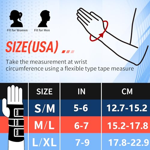 FEATOL Carpal Tunnel Wrist Brace With Thumb Support Right Hand Small/Medium+ Ankle Brace for Sprained Ankle Small