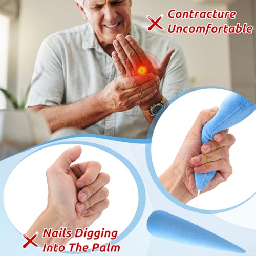 Soulchen 2 Pcs Palm Protector Carrot Hand for Parkinson, Blue