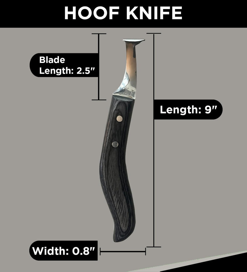 Super Sharp Hoof Knife - Hoof Knife with Wooden Handle, Horse Shoe Hoofing Made Easy with Hoof Trimming Knife with Special Colored Wooden Handle - BeesActive Australia
