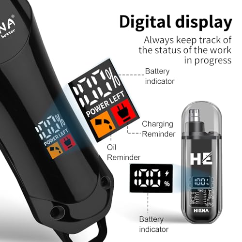 HIENA PRO Hair Clippers for Men, 4-in-1 Cordless Grooming Kit