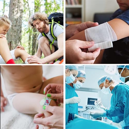 Emergency Wound Closure Strip 2PCS Wound Closure Kit Zip Stitch Wound Closure Device Laceration Closure Kit Wound Closure Glue Bandages Sutures to Close the Cut 6X7CM
