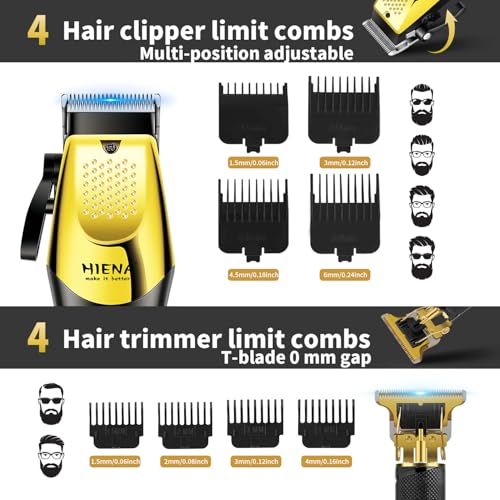 HIENA PRO Hair Clipper Set for Men,Beard Trimmer and Foil Shaver