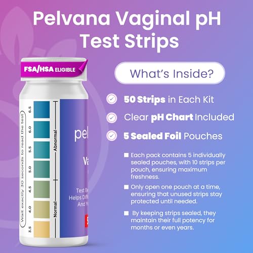 Pelvana (50) Vaginal pH + (50) UTI Tests Combo Kit - Test Before You Treat